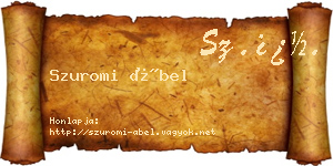 Szuromi Ábel névjegykártya